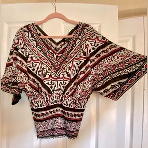 Black Market (M) Top (white/red/black/beige)